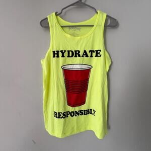 Neon Green "Hydrate Responsibly" Tank Top - Small